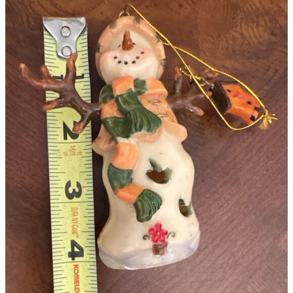 Country Cottage Snowman Christmas Ornament With Birdhouse - Picture 9 of 10